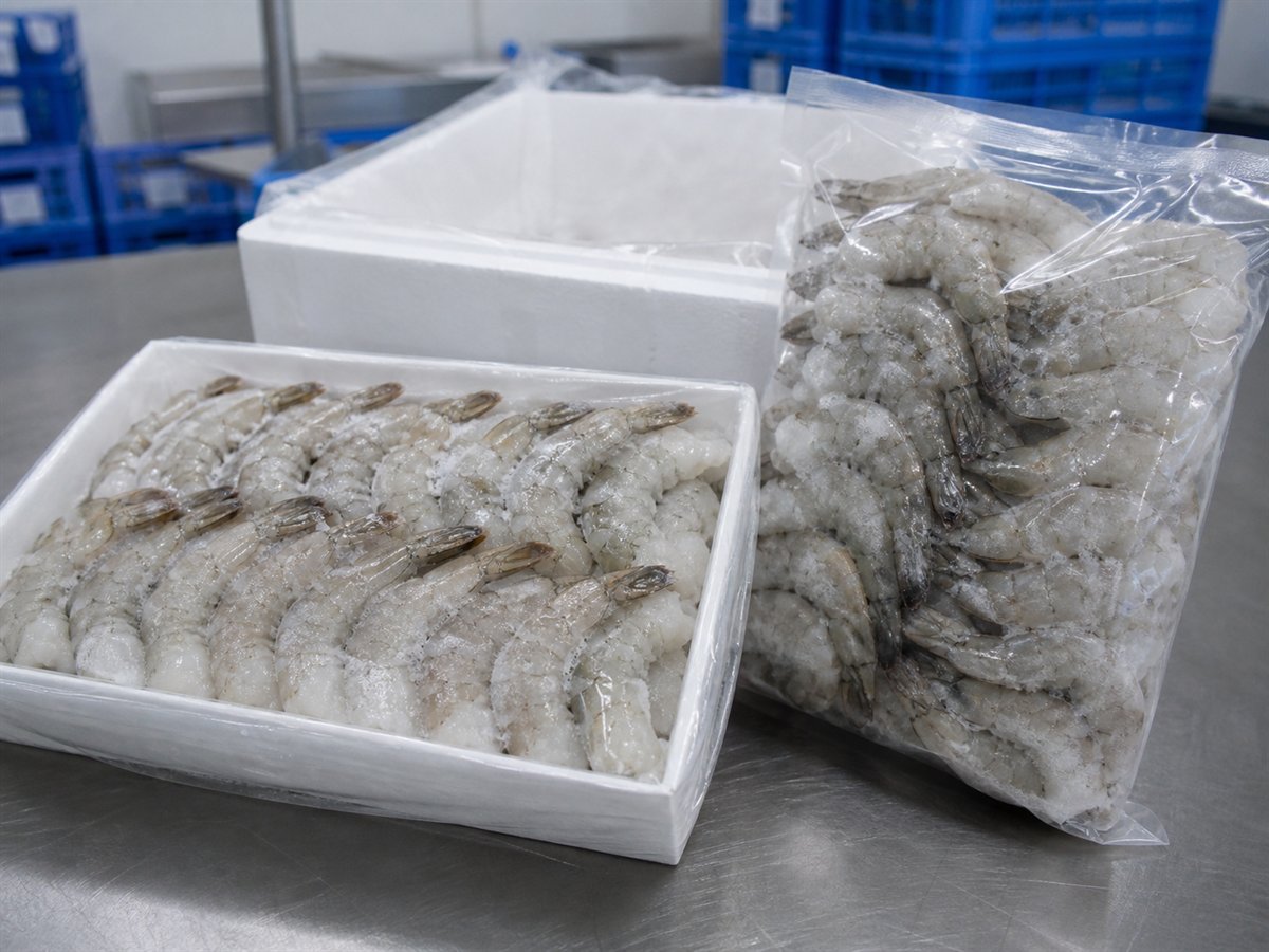 Export-grade frozen shrimp
